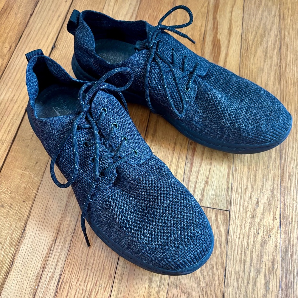 Men's Clark’s Black Knit Casual Sneakers